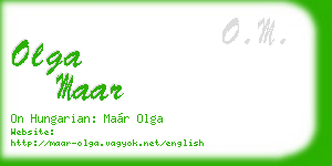 olga maar business card