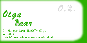 olga maar business card